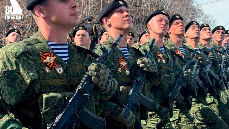 В Петропавловске-Камчатском прошел первый парад в России в честь 80-й годовщины Победы